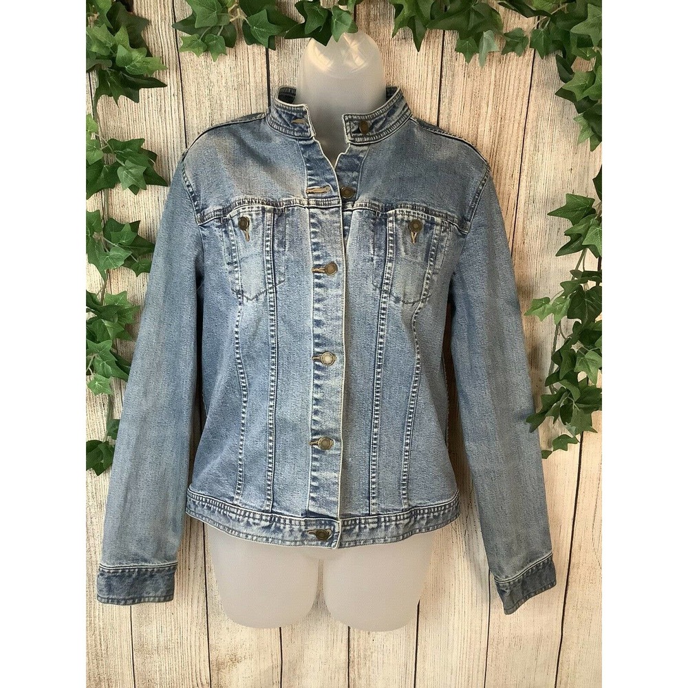 Charter Club Womens Blue Denim Jacket Size M Jean Jacket